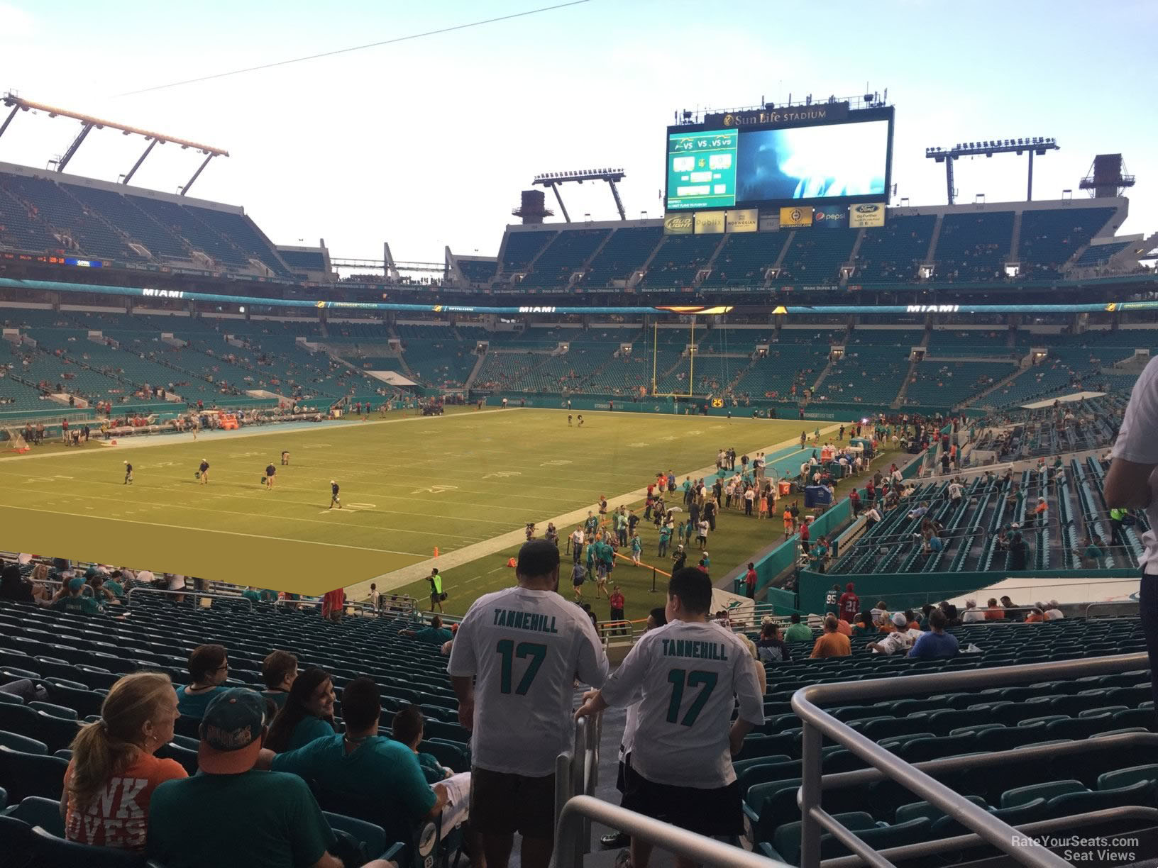 section 154, row 35 seat view for football - hard rock stadium
