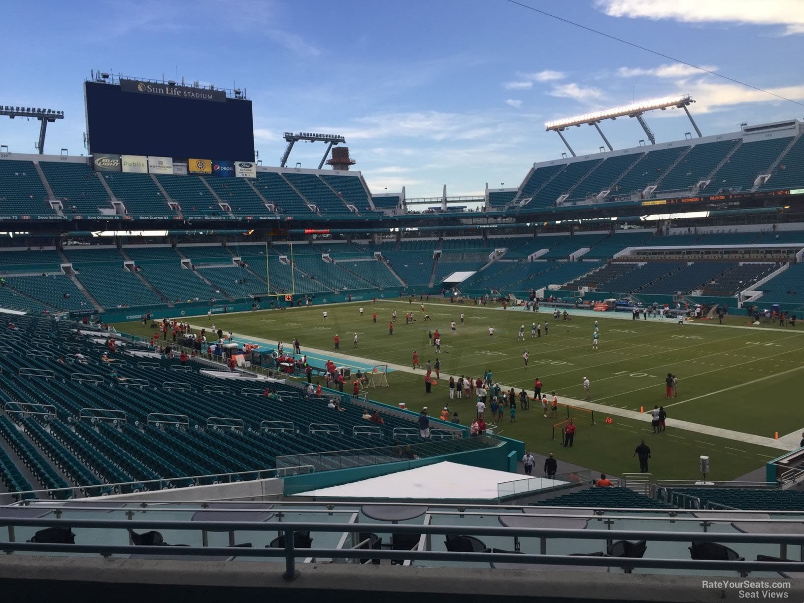 section 211, row 5 seat view  for football - hard rock stadium