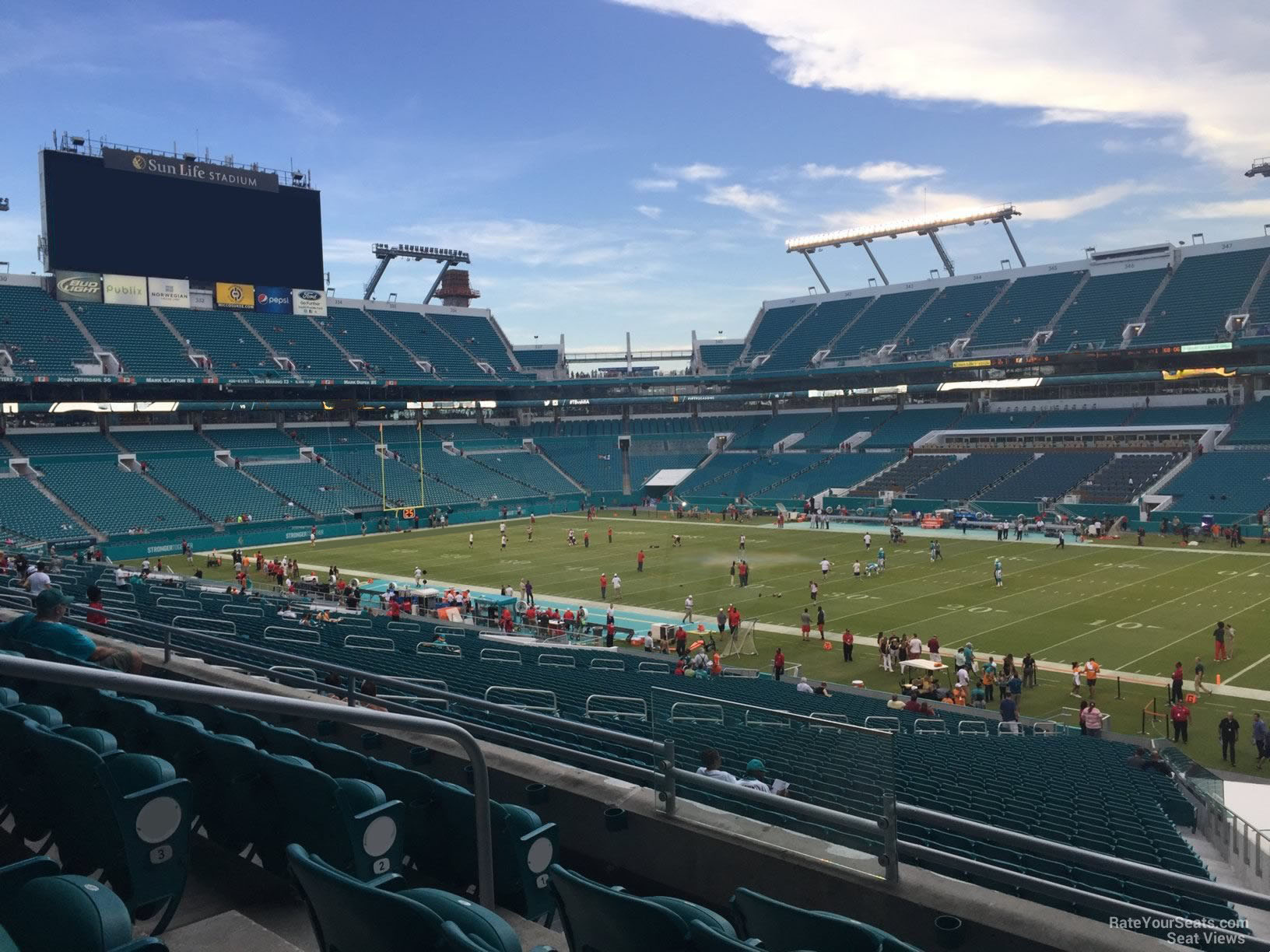 section 213, row 5 seat view  for football - hard rock stadium