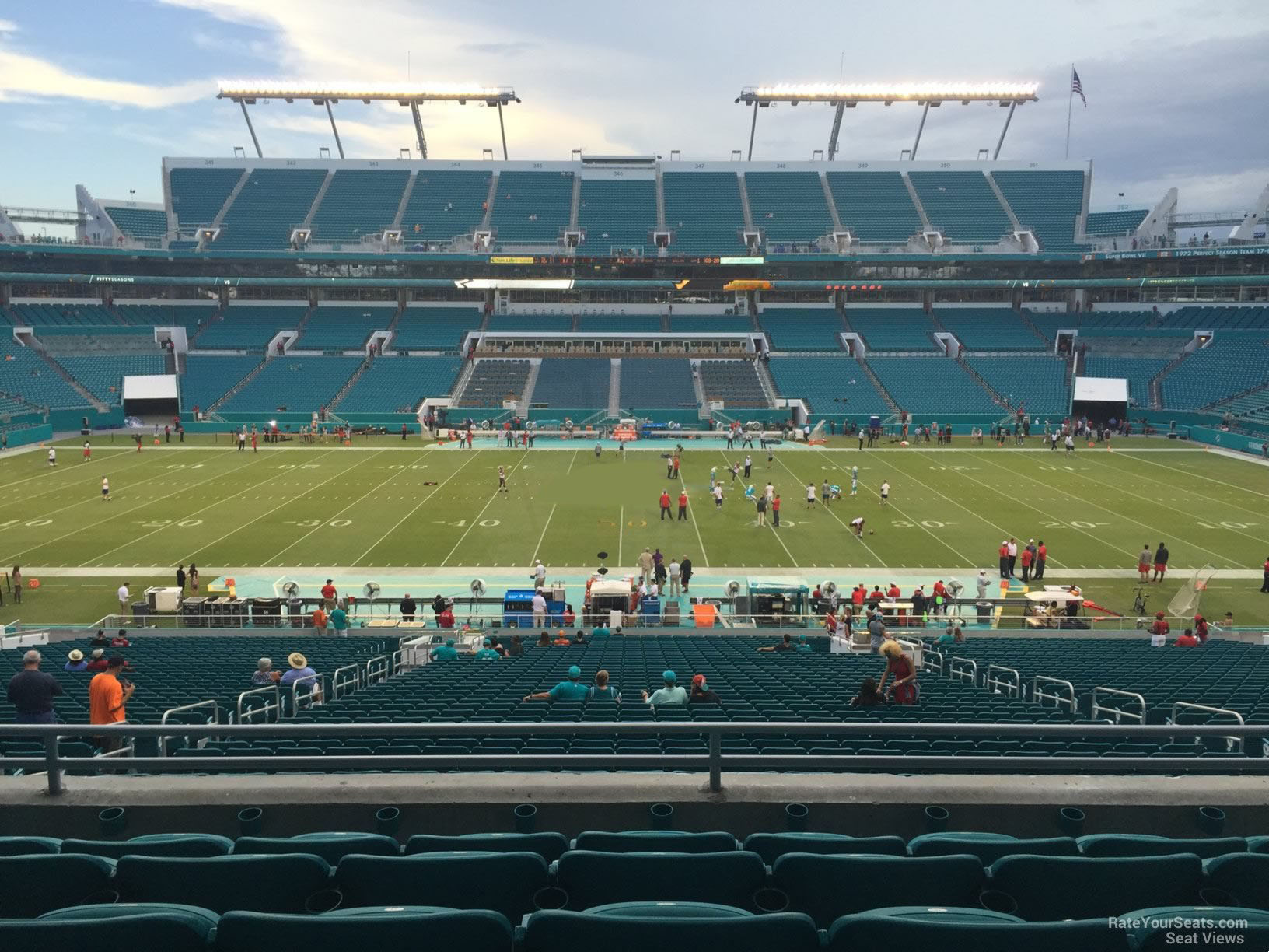 section 218, row 5 seat view  for football - hard rock stadium