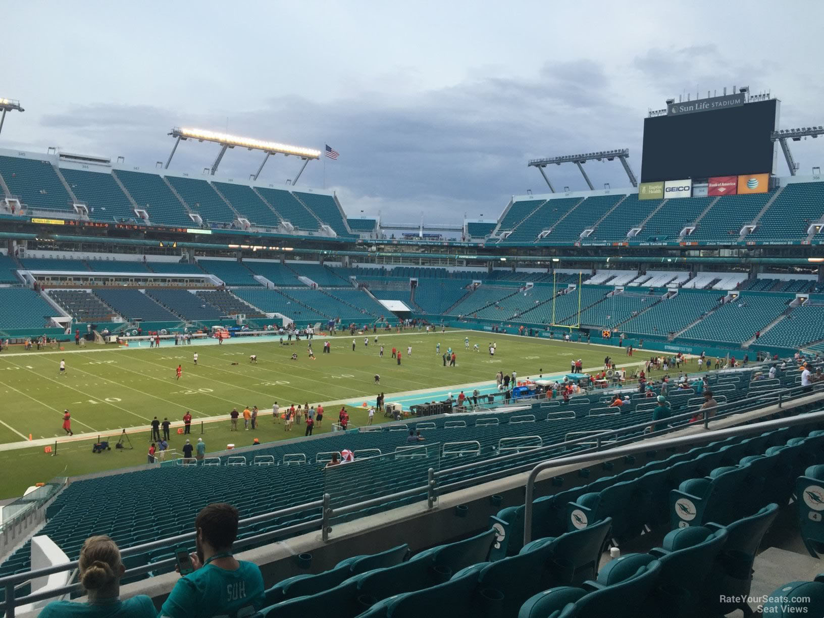 section 223, row 5 seat view  for football - hard rock stadium