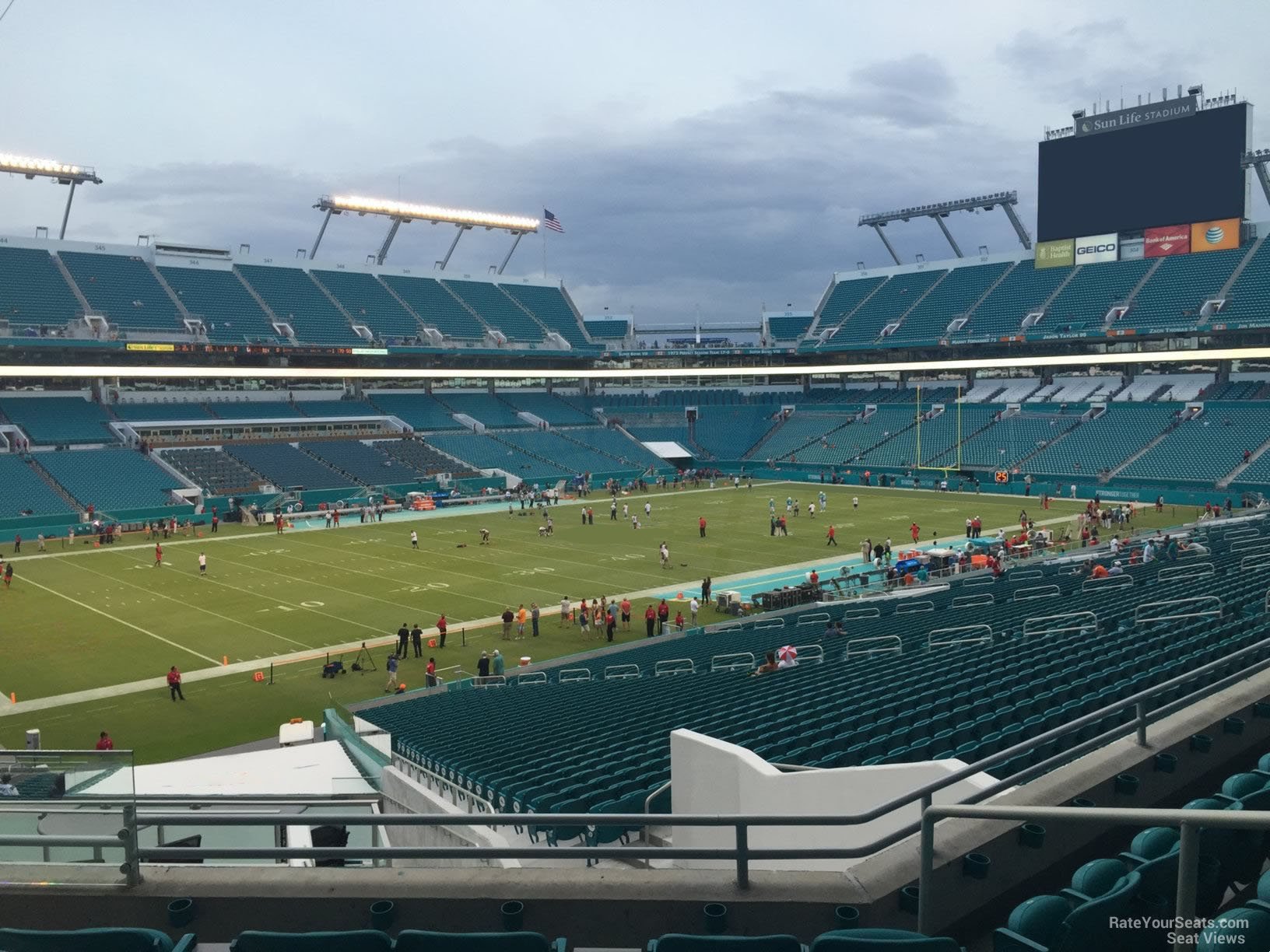 section 224, row 5 seat view  for football - hard rock stadium