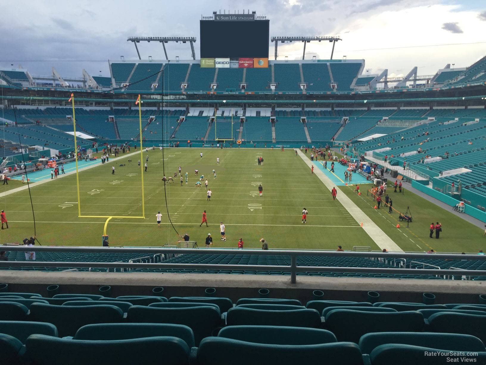section 231, row 5 seat view  for football - hard rock stadium