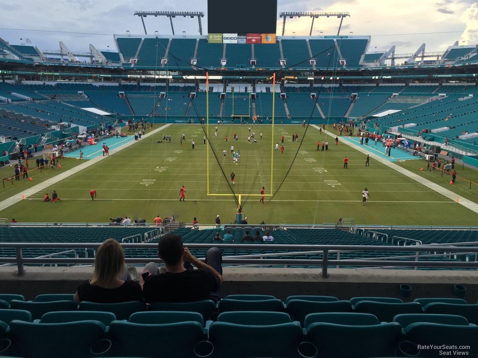 section 232, row 5 seat view  for football - hard rock stadium