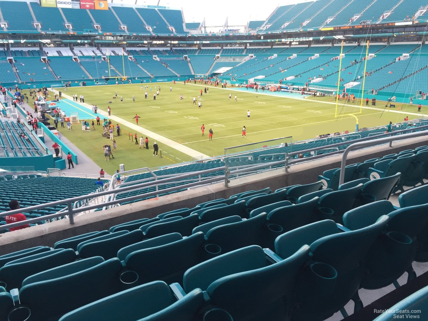 section 236, row 5 seat view for football - hard rock stadium