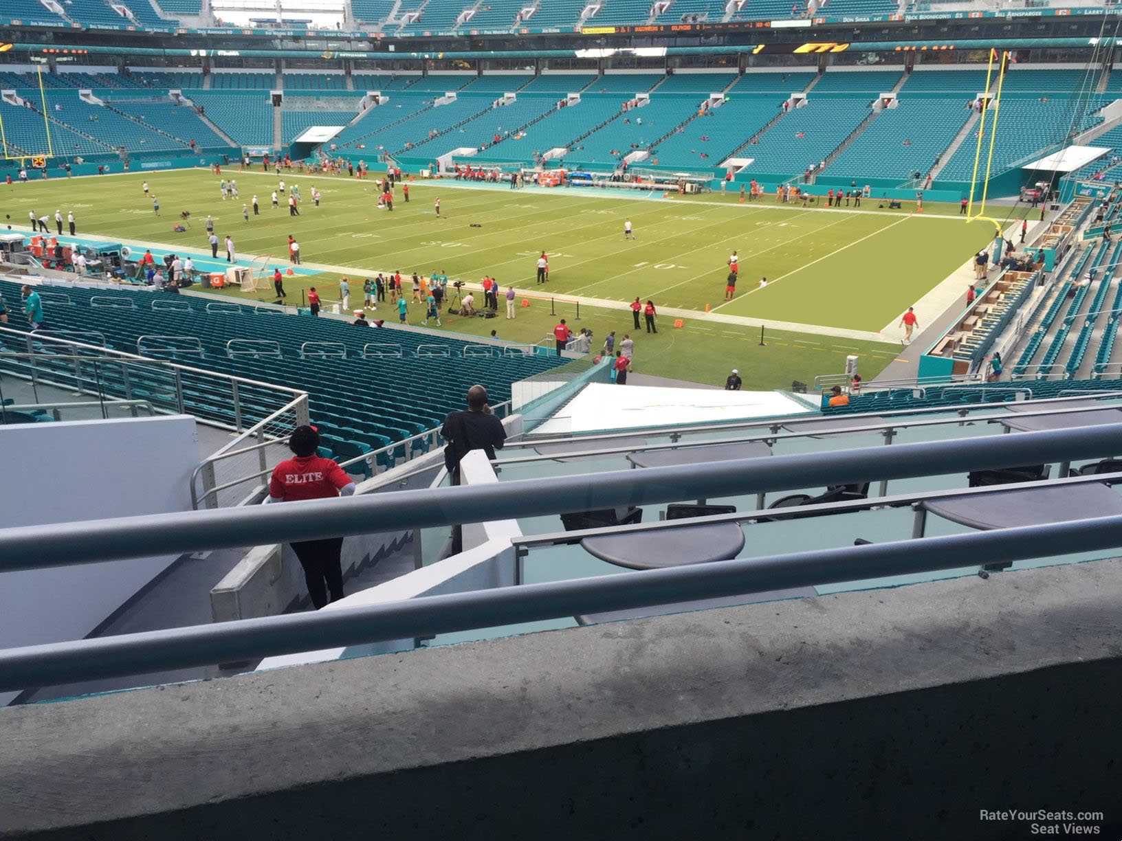 section 240, row 1 seat view  for football - hard rock stadium