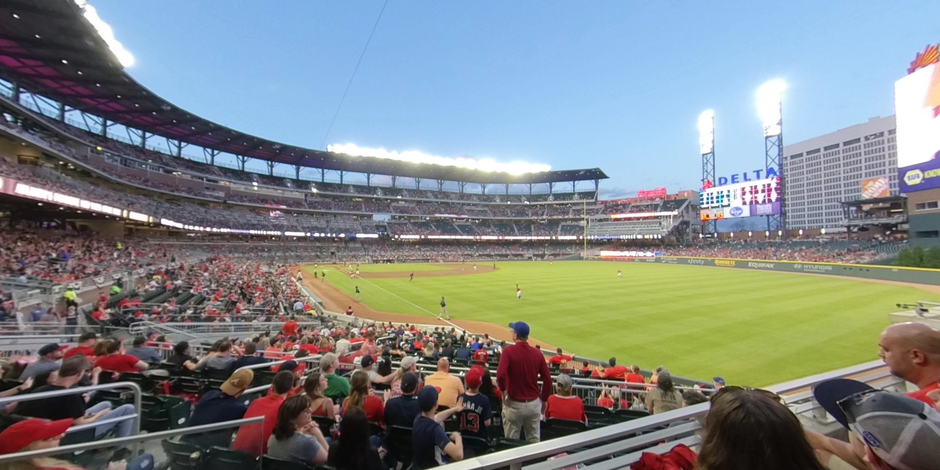 section 107 panoramic seat view  - truist park