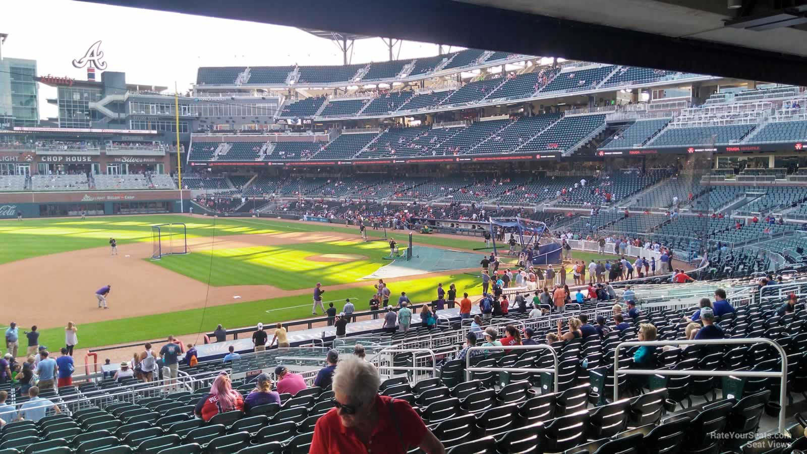 section 135, row 16 seat view  for baseball - truist park
