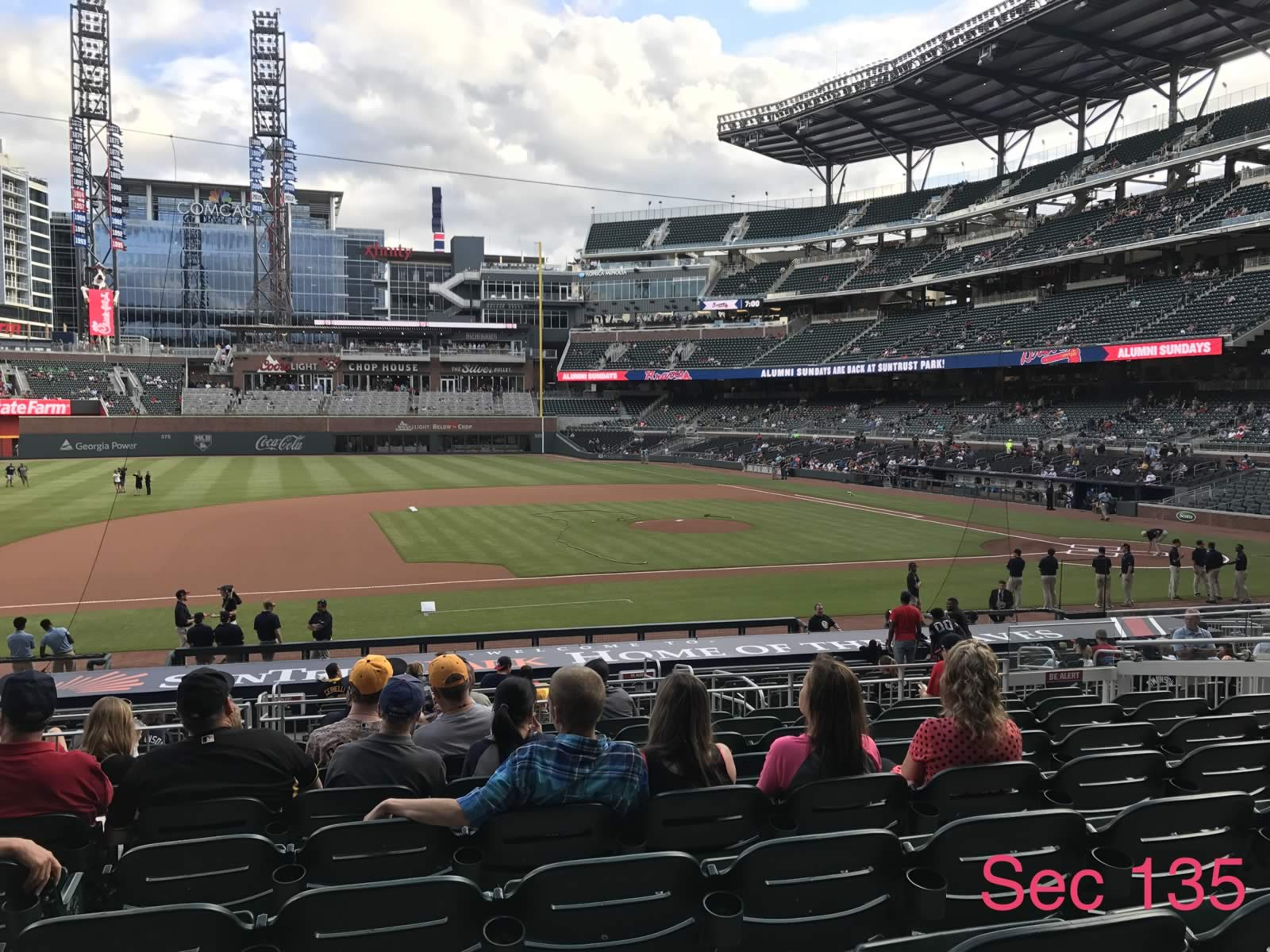 section 135, row 8 seat view  for baseball - truist park