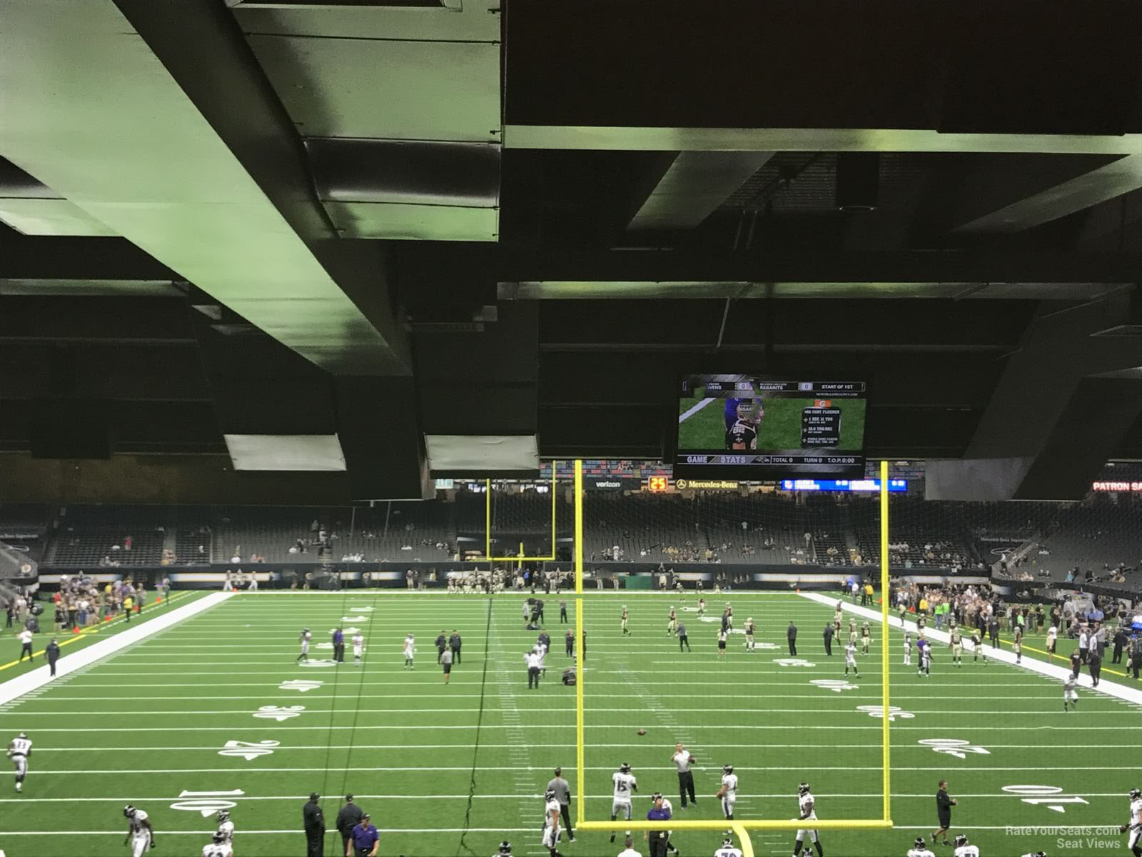 section 101, row 13 seat view  for football - caesars superdome