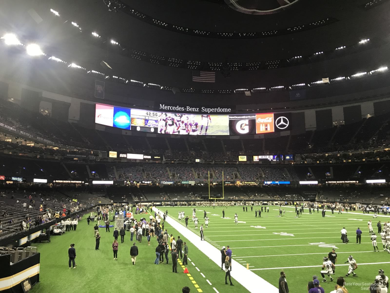 section 104, row 13 seat view  for football - caesars superdome