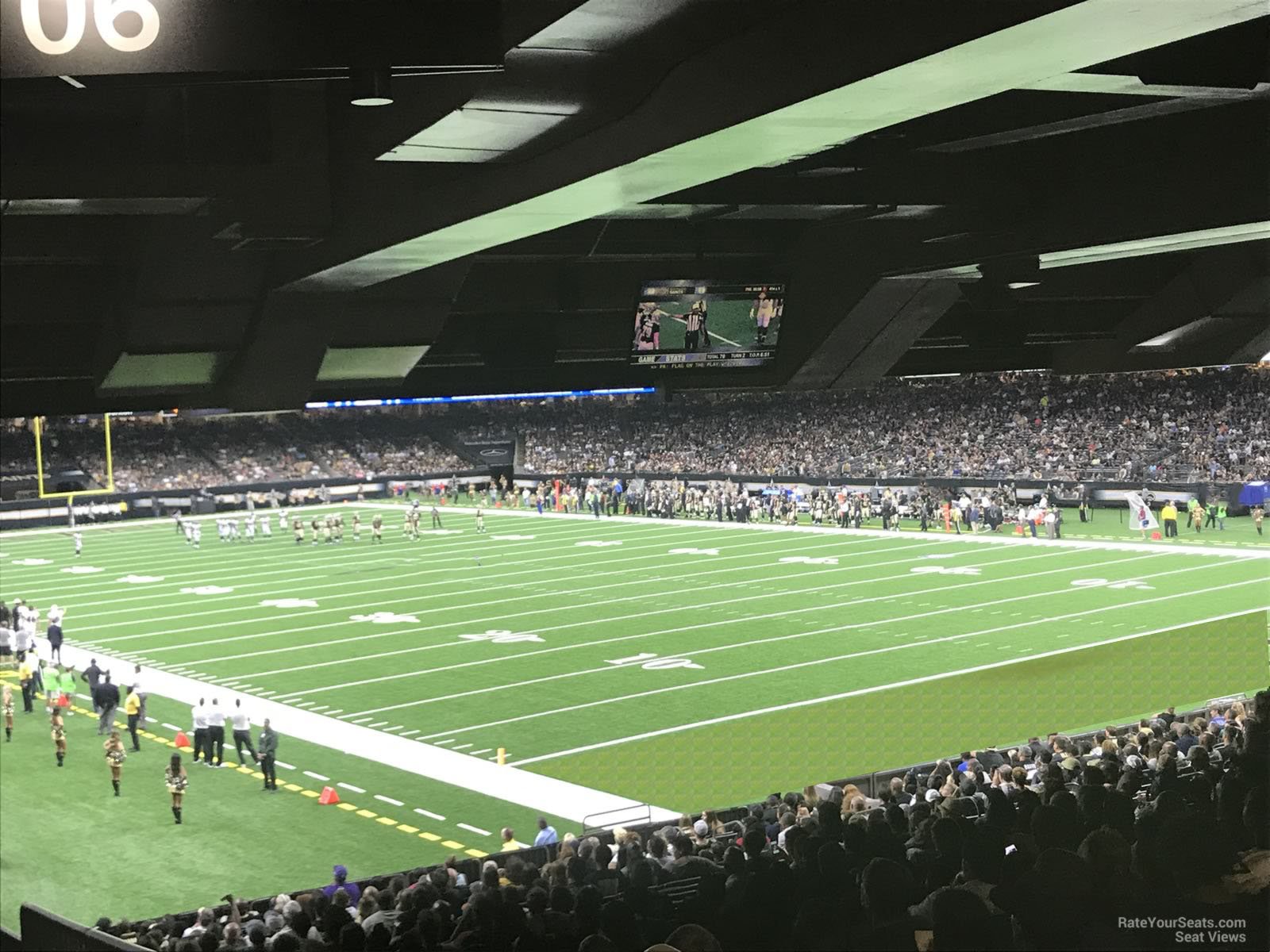 section 109, row 23 seat view  for football - caesars superdome