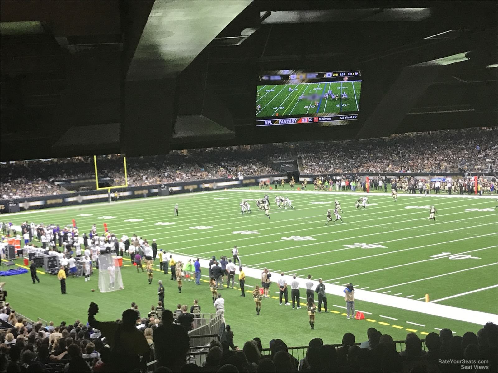 section 119, row 23 seat view  for football - caesars superdome