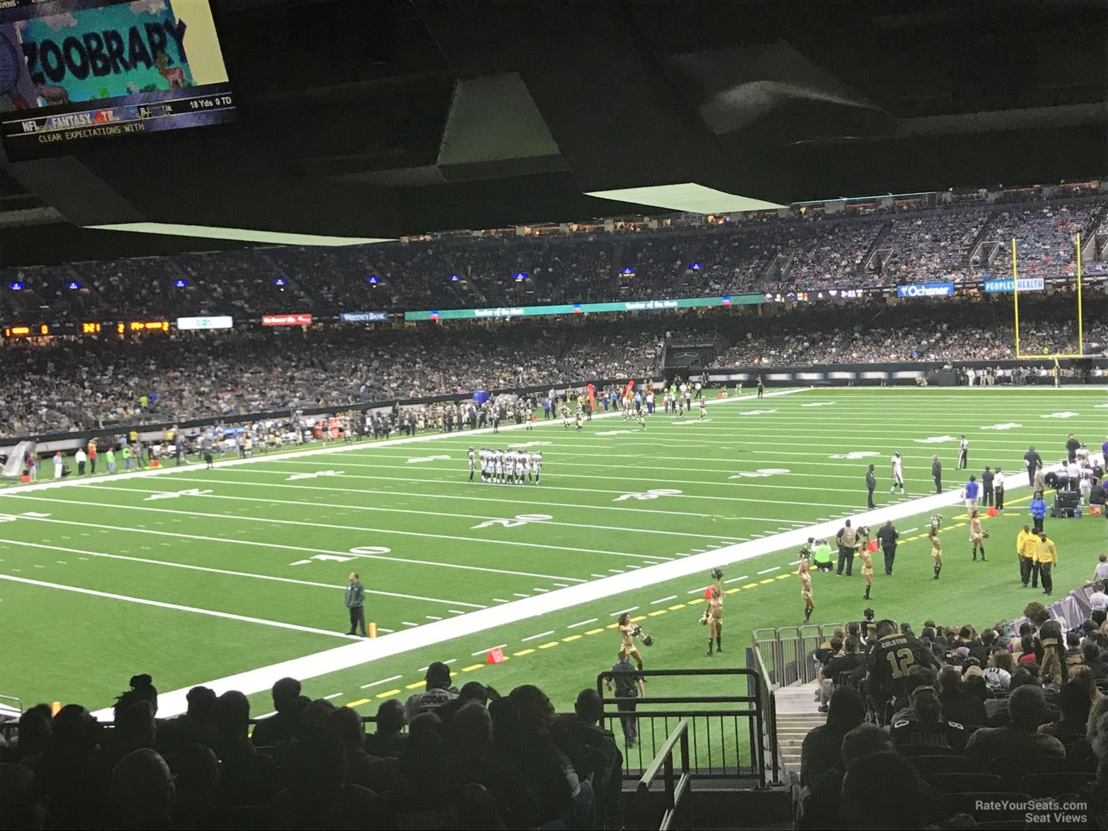 section 134, row 23 seat view  for football - caesars superdome