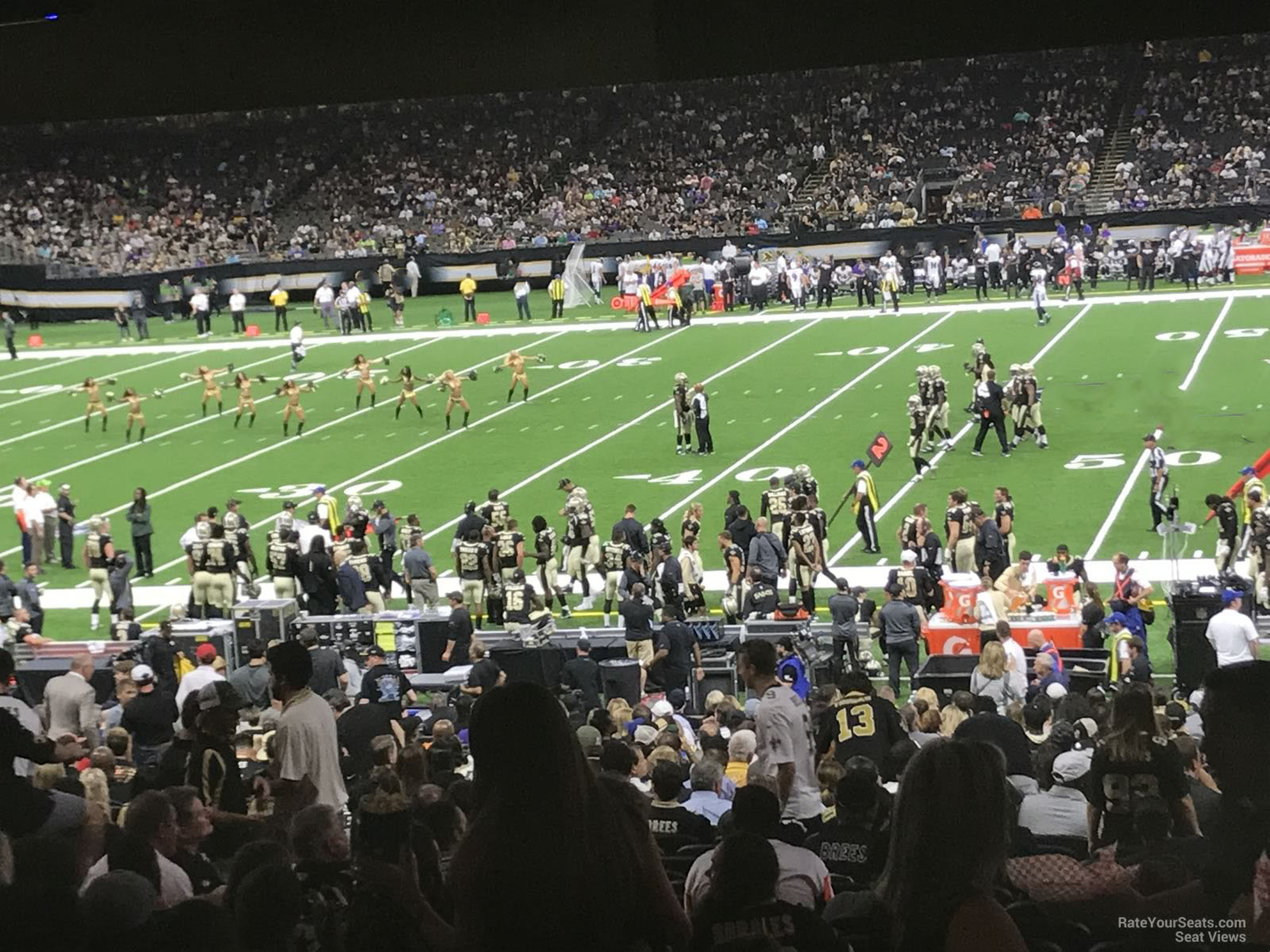 section 142, row 27 seat view  for football - caesars superdome