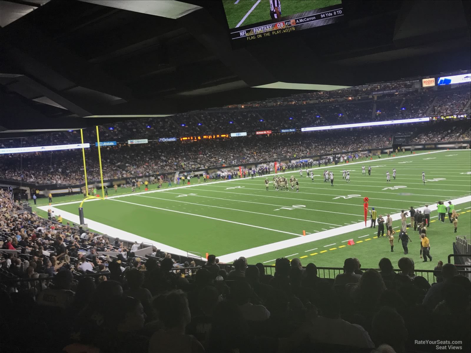 section 150, row 23 seat view  for football - caesars superdome