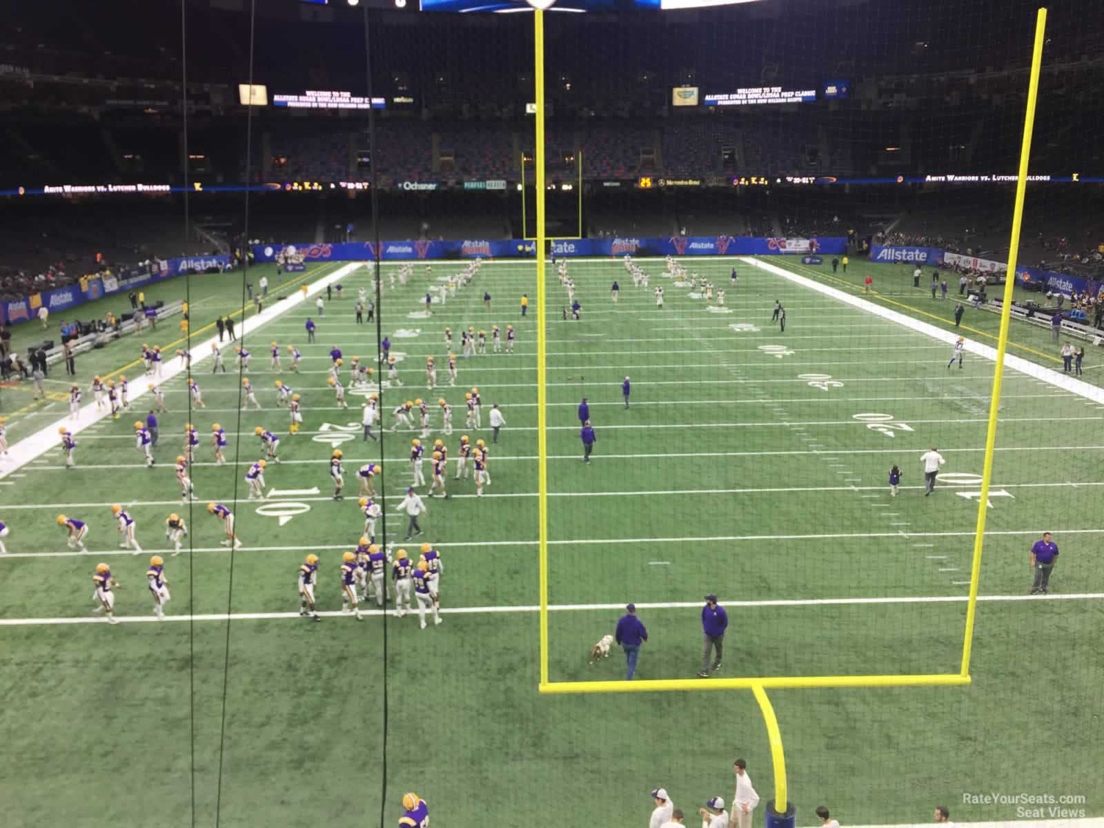 section 201, row 2 seat view  for football - caesars superdome