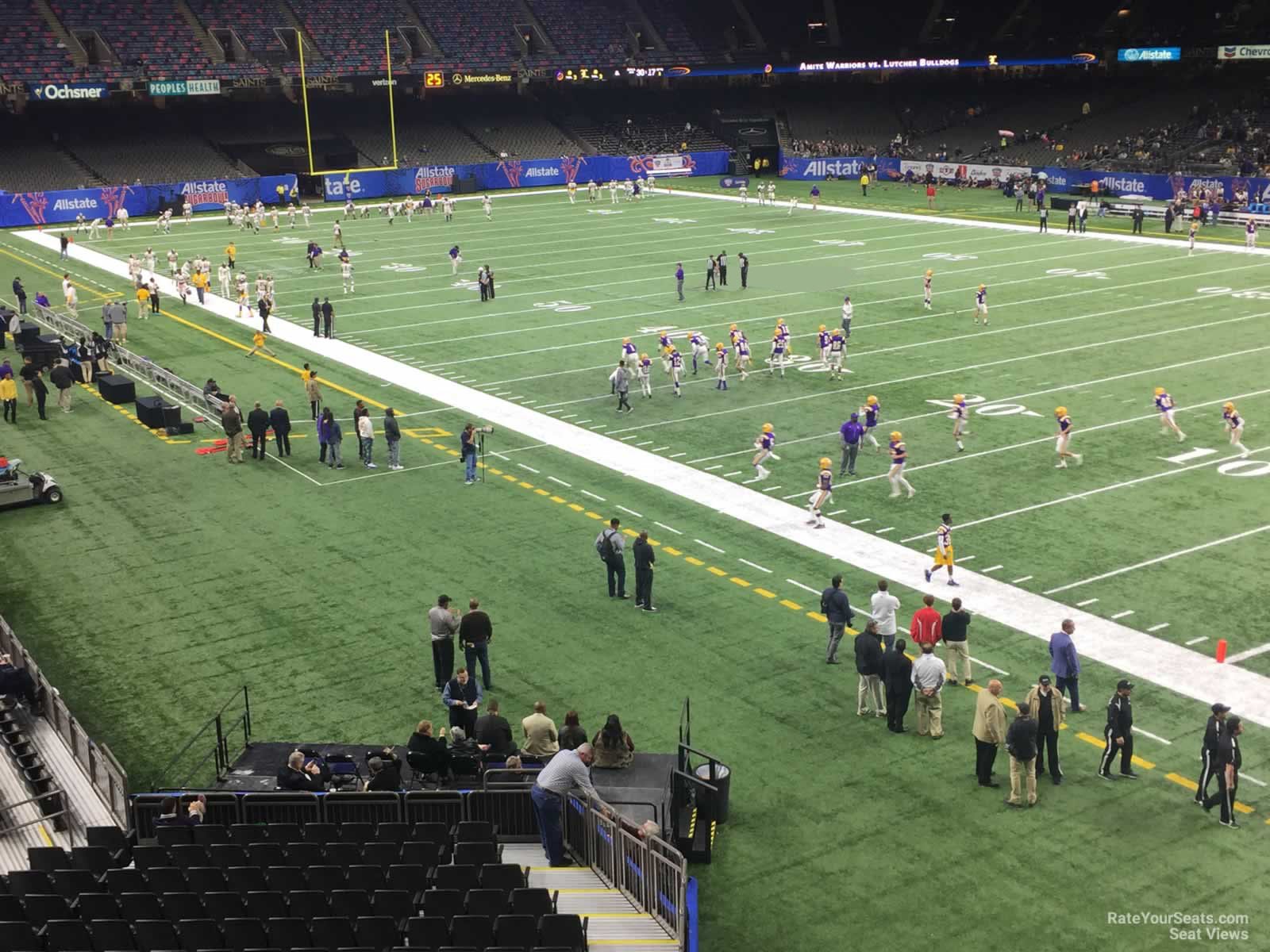 section 209, row 2 seat view  for football - caesars superdome