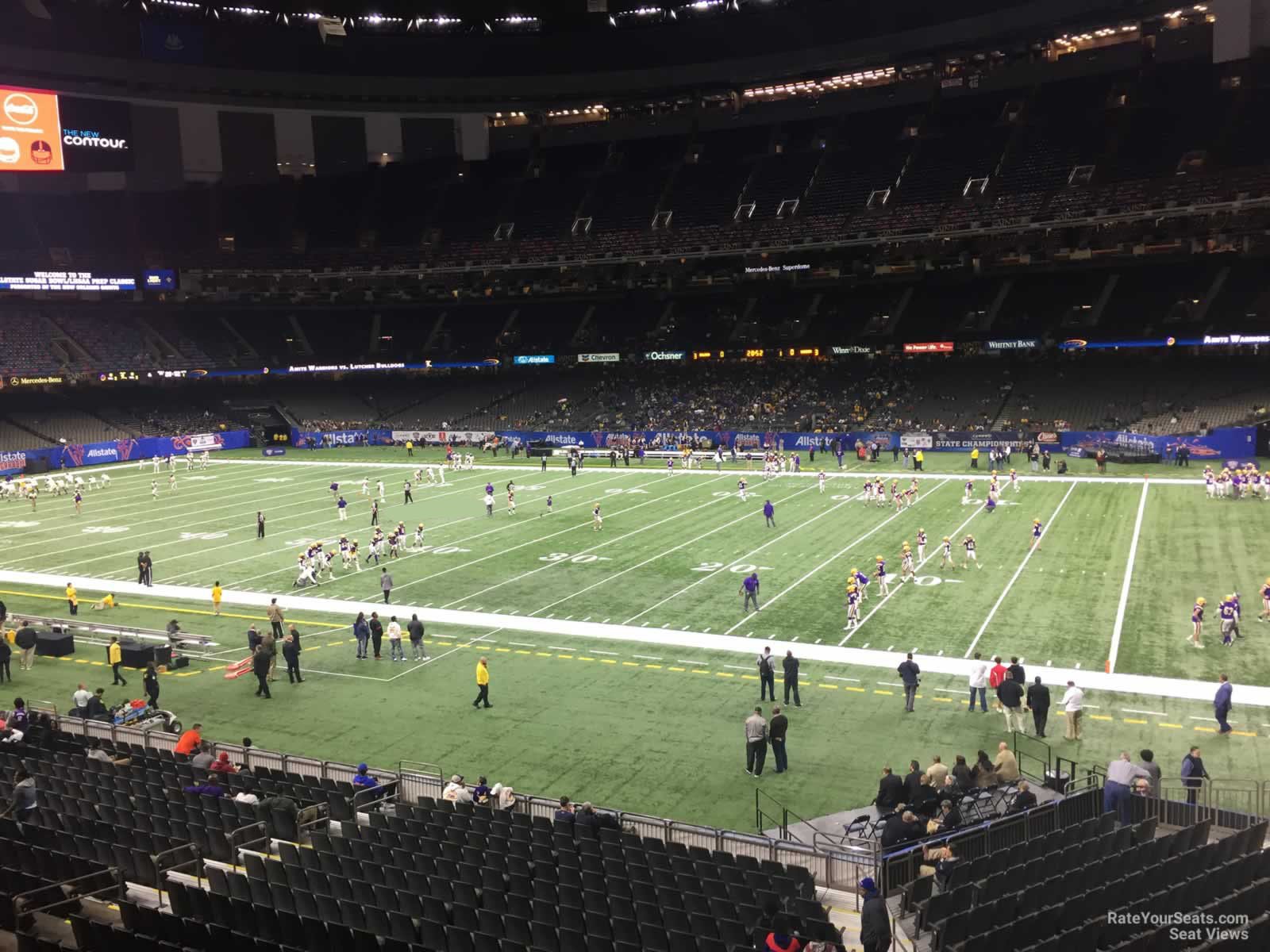 section 213, row 2 seat view  for football - caesars superdome