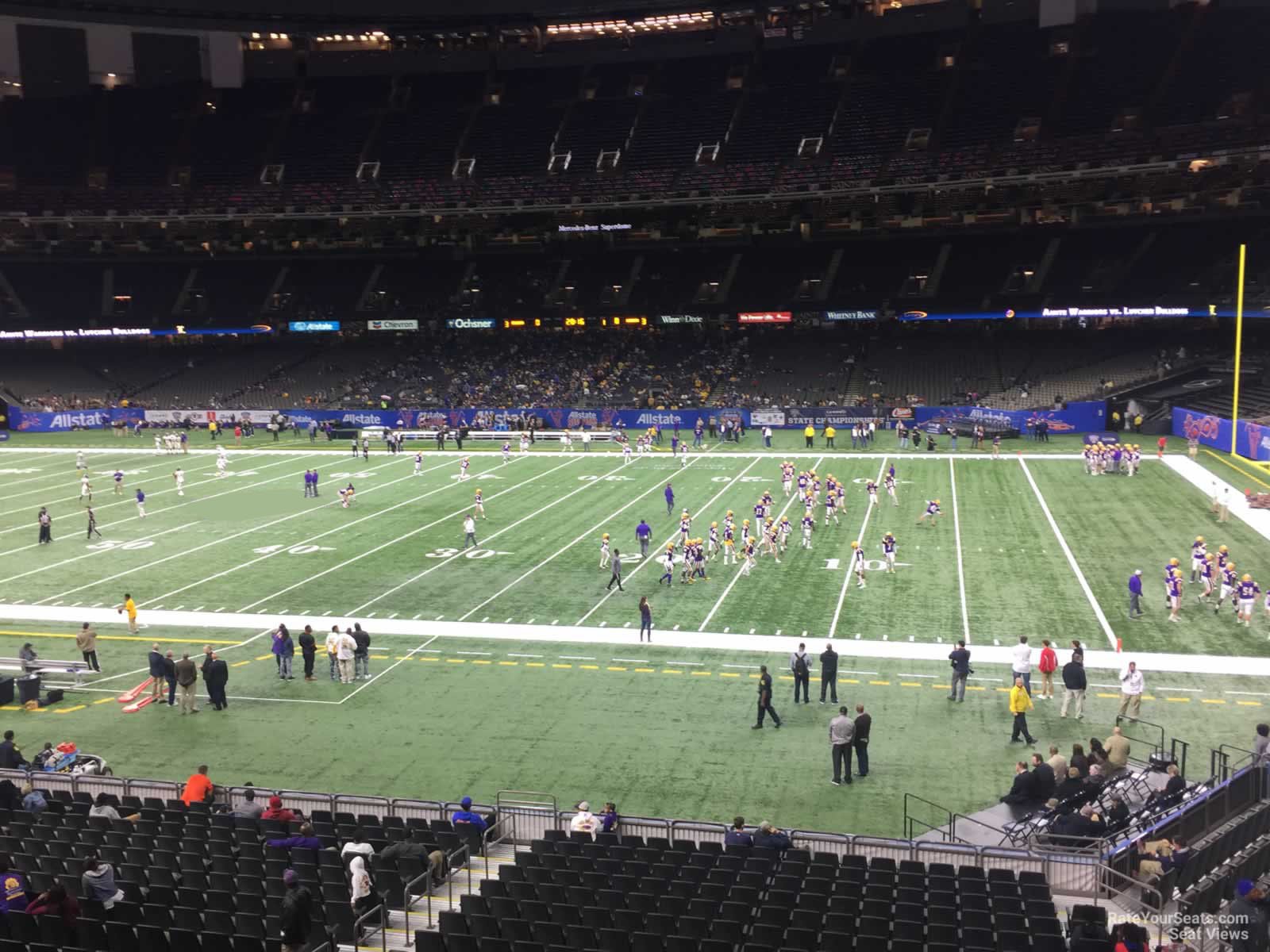 section 215, row 2 seat view  for football - caesars superdome