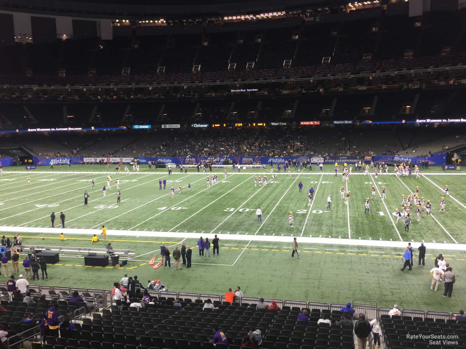 section 217, row 2 seat view  for football - caesars superdome