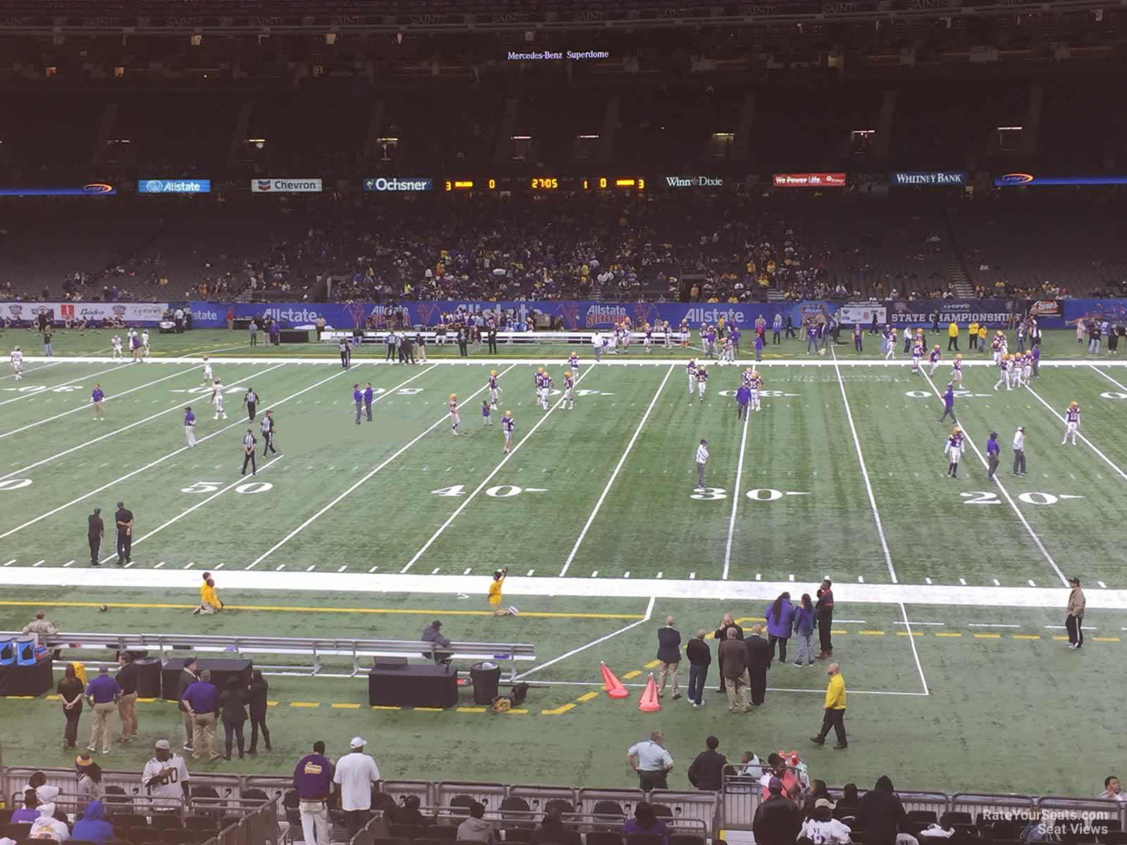 section 219, row 2 seat view  for football - caesars superdome