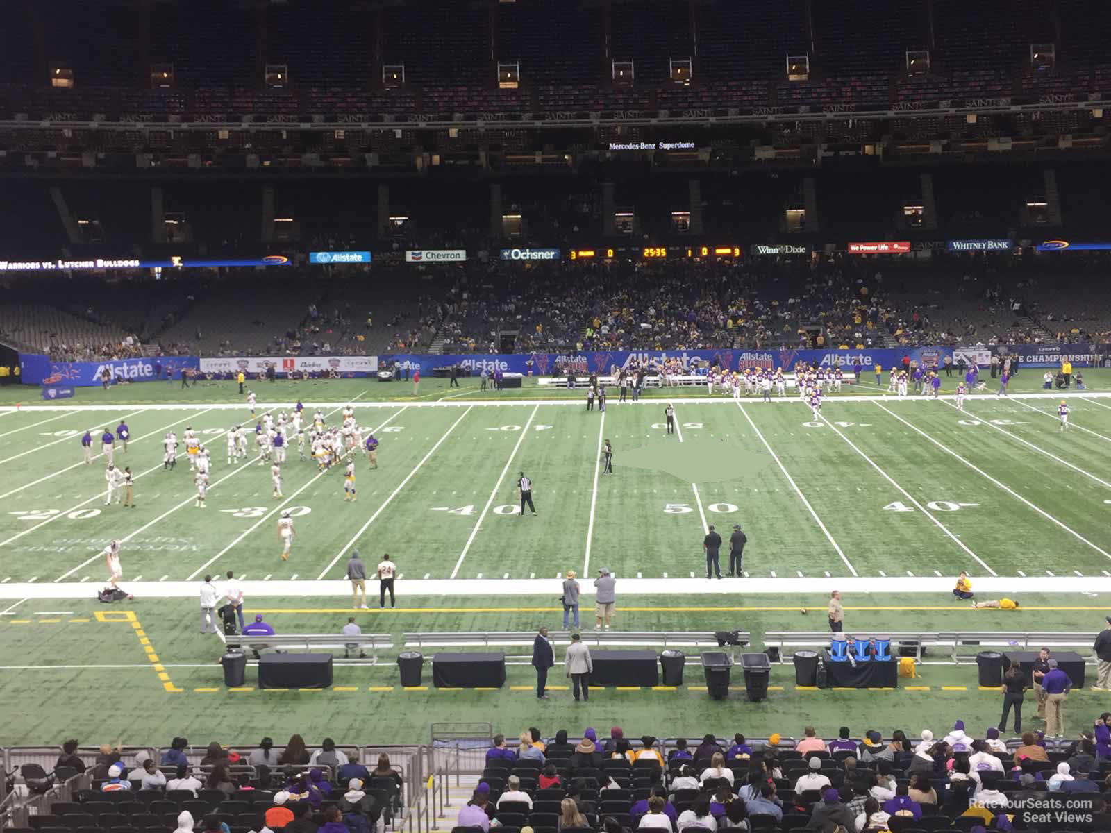 section 223, row 2 seat view  for football - caesars superdome