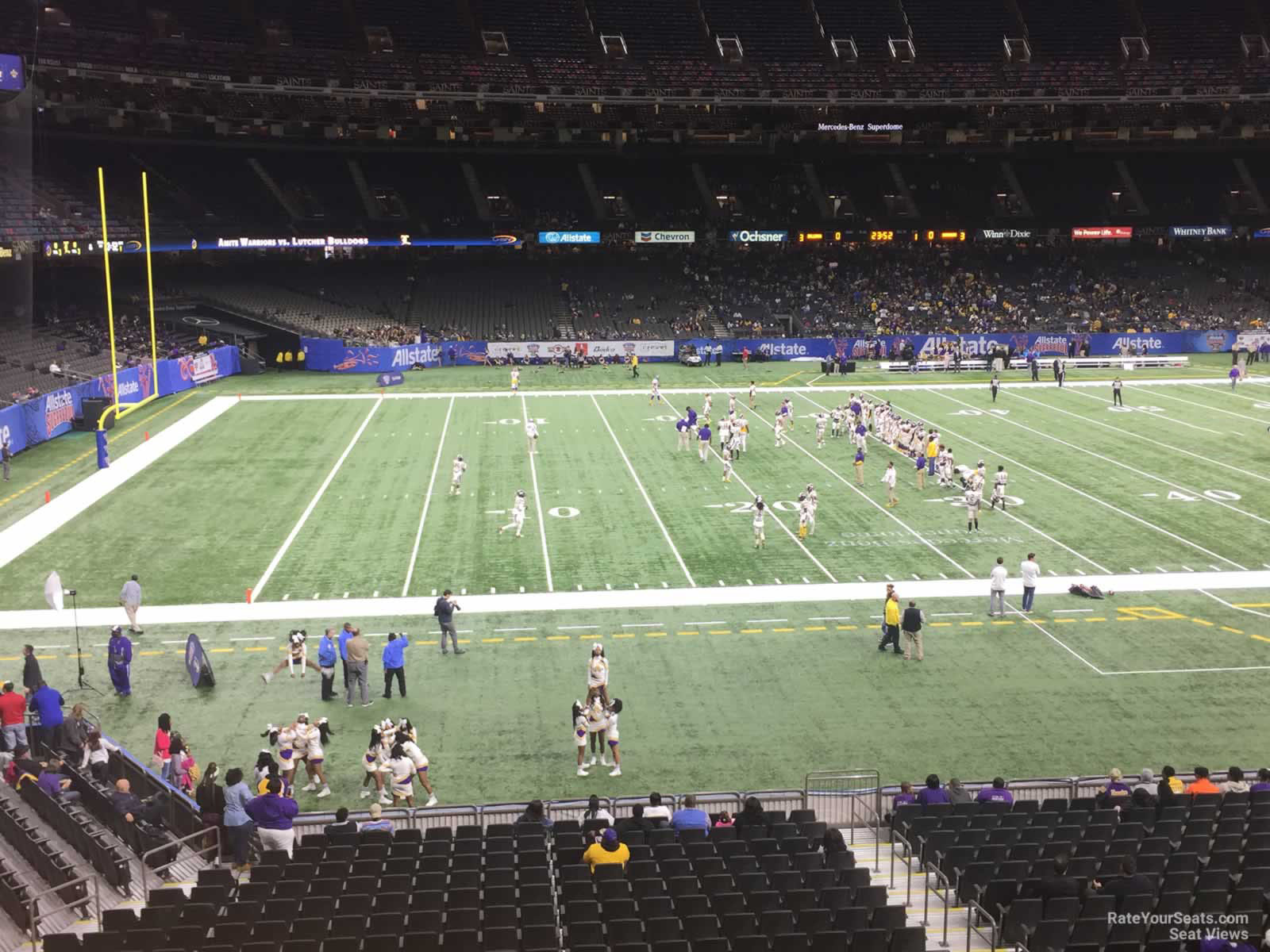 section 229, row 2 seat view  for football - caesars superdome