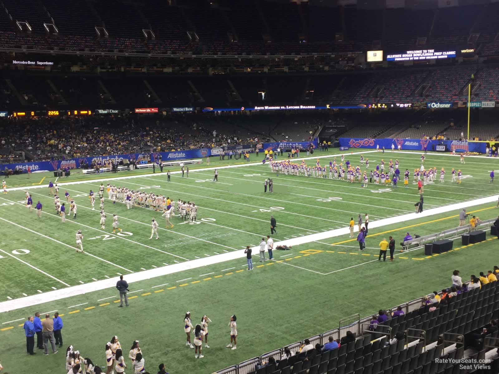 section 230, row 2 seat view  for football - caesars superdome