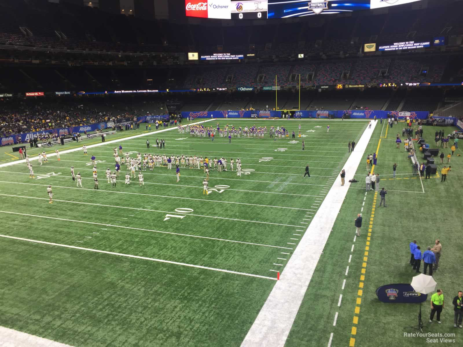 section 237, row 2 seat view  for football - caesars superdome