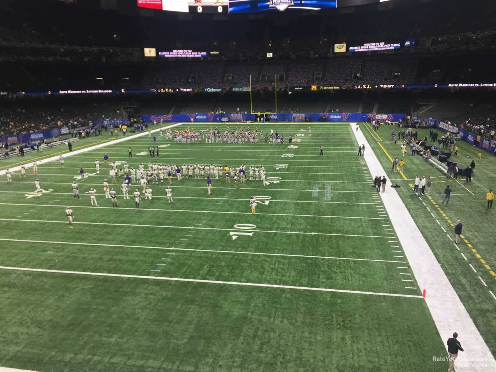 section 239, row 2 seat view  for football - caesars superdome