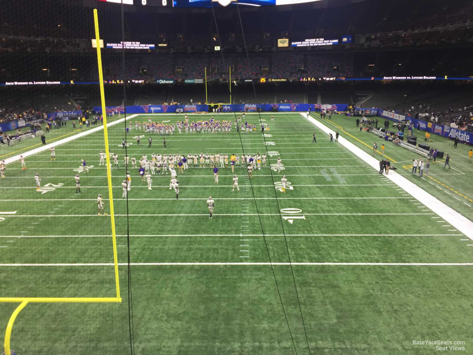 section 241, row 2 seat view  for football - caesars superdome