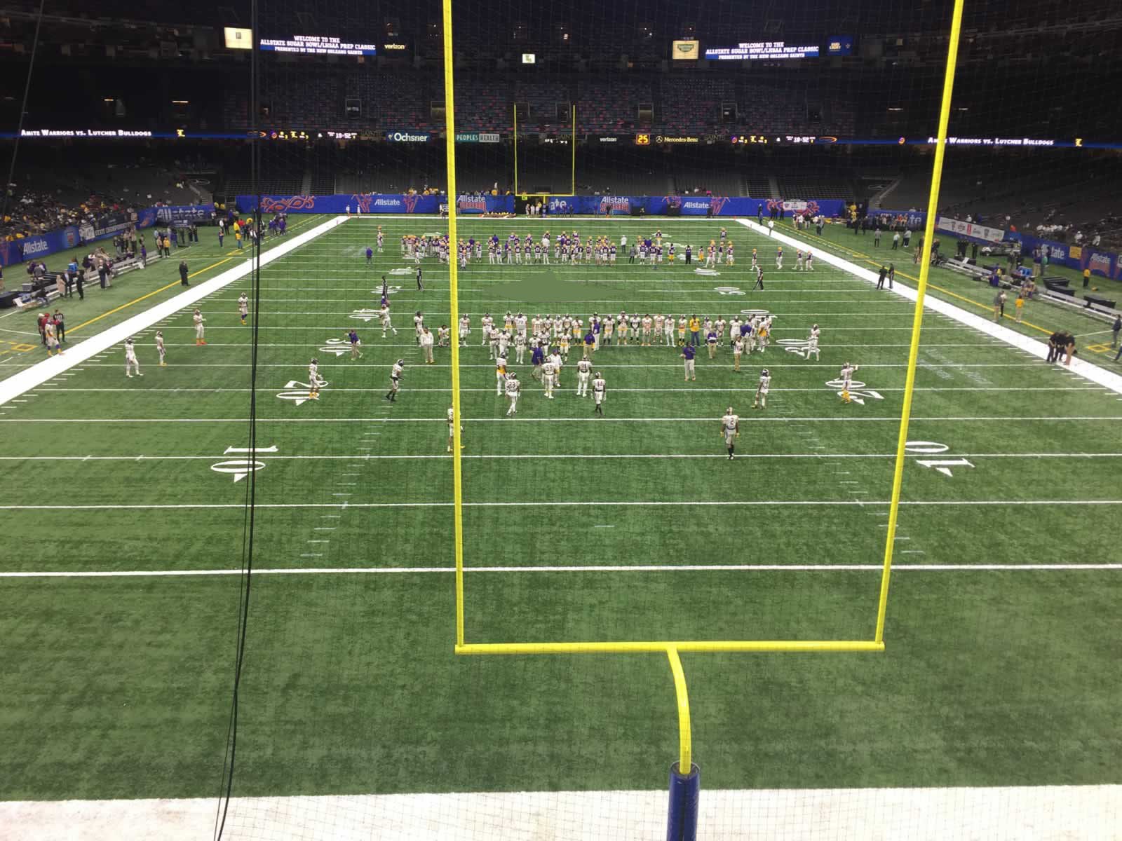 section 243, row 2 seat view  for football - caesars superdome