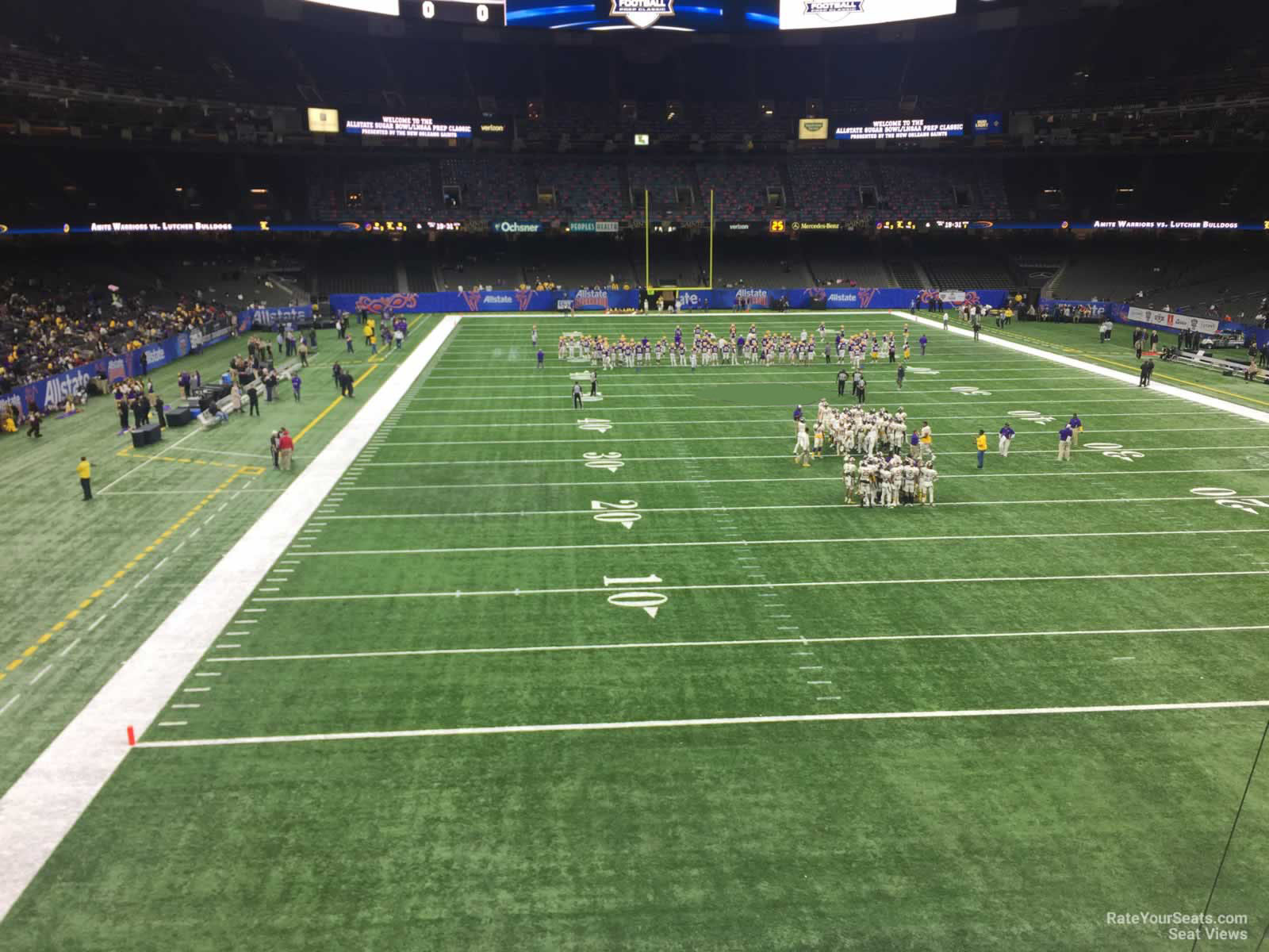 section 245, row 2 seat view  for football - caesars superdome