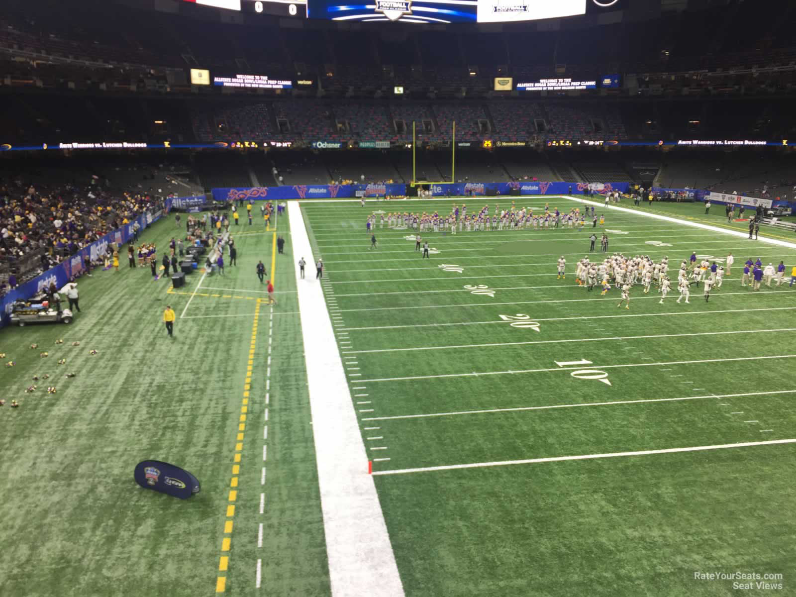 section 247, row 2 seat view  for football - caesars superdome
