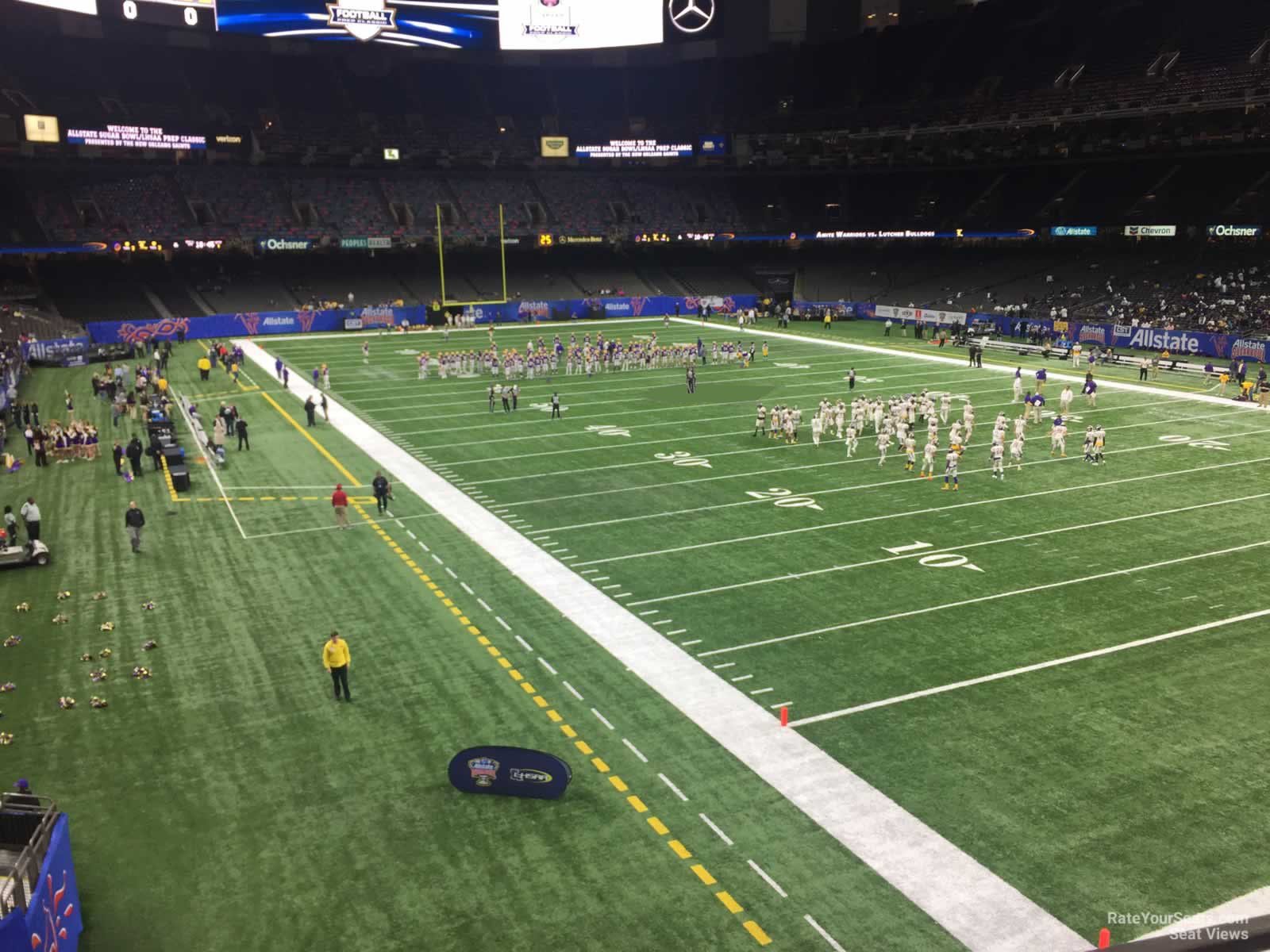 section 249, row 2 seat view  for football - caesars superdome