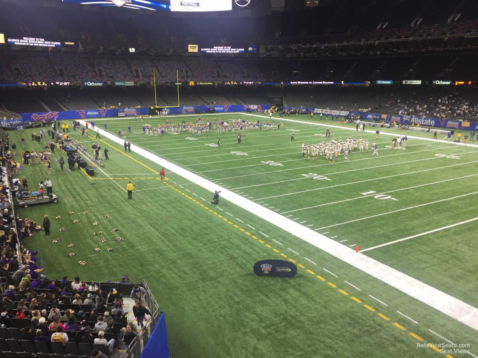 section 249c, row 2 seat view  for football - caesars superdome