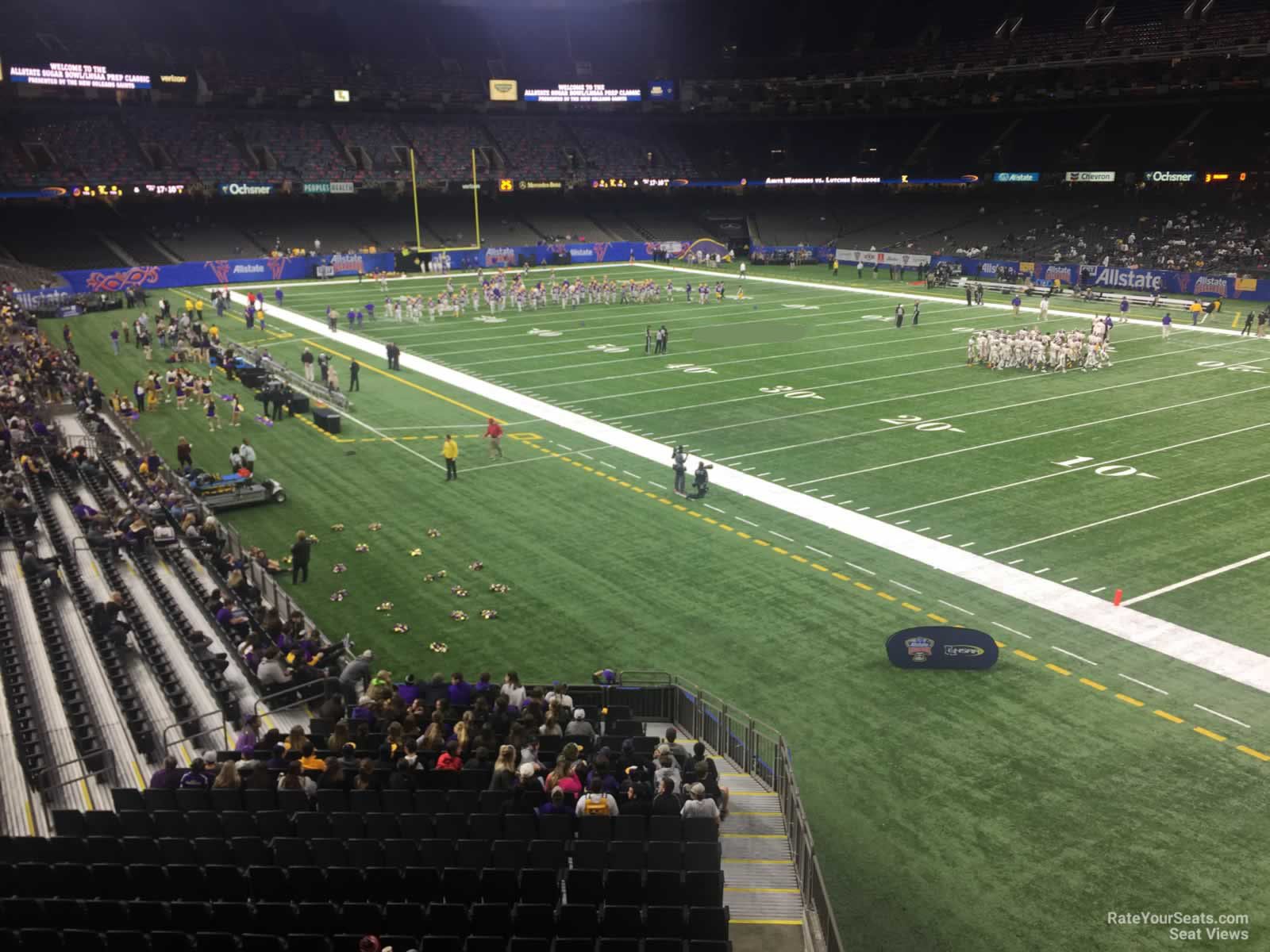 section 251, row 2 seat view  for football - caesars superdome