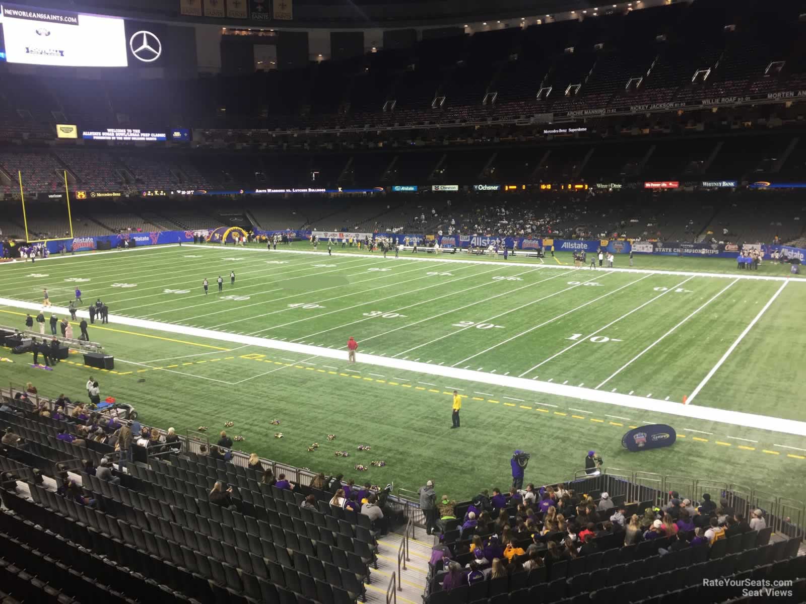 sro 254, row 2 seat view  for football - caesars superdome