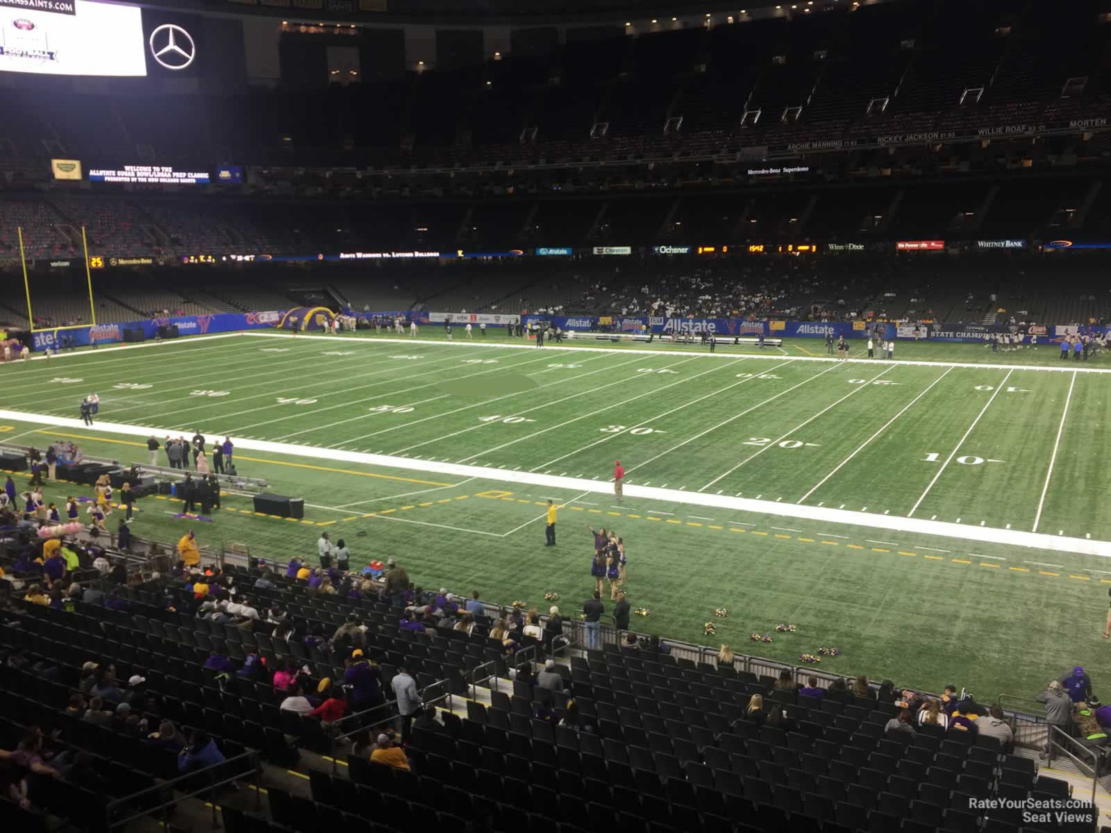 section 257, row 2 seat view  for football - caesars superdome