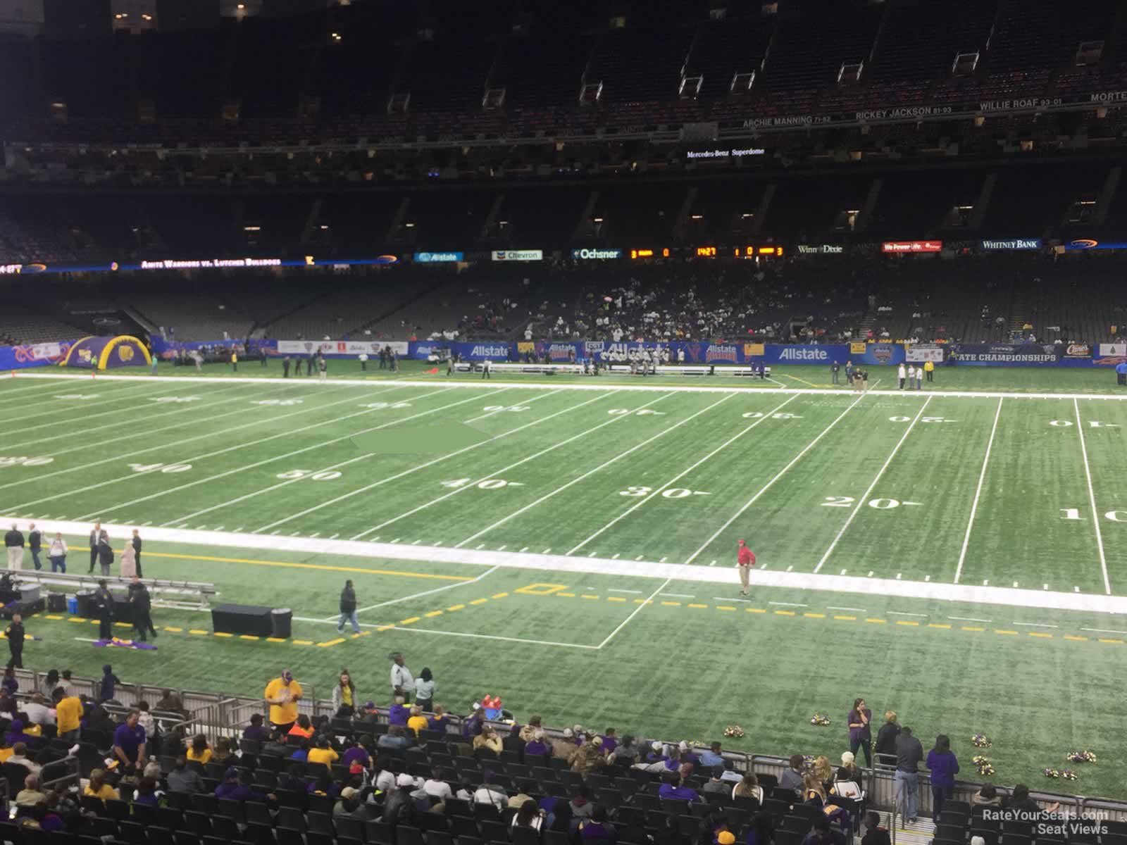 section 259, row 2 seat view  for football - caesars superdome