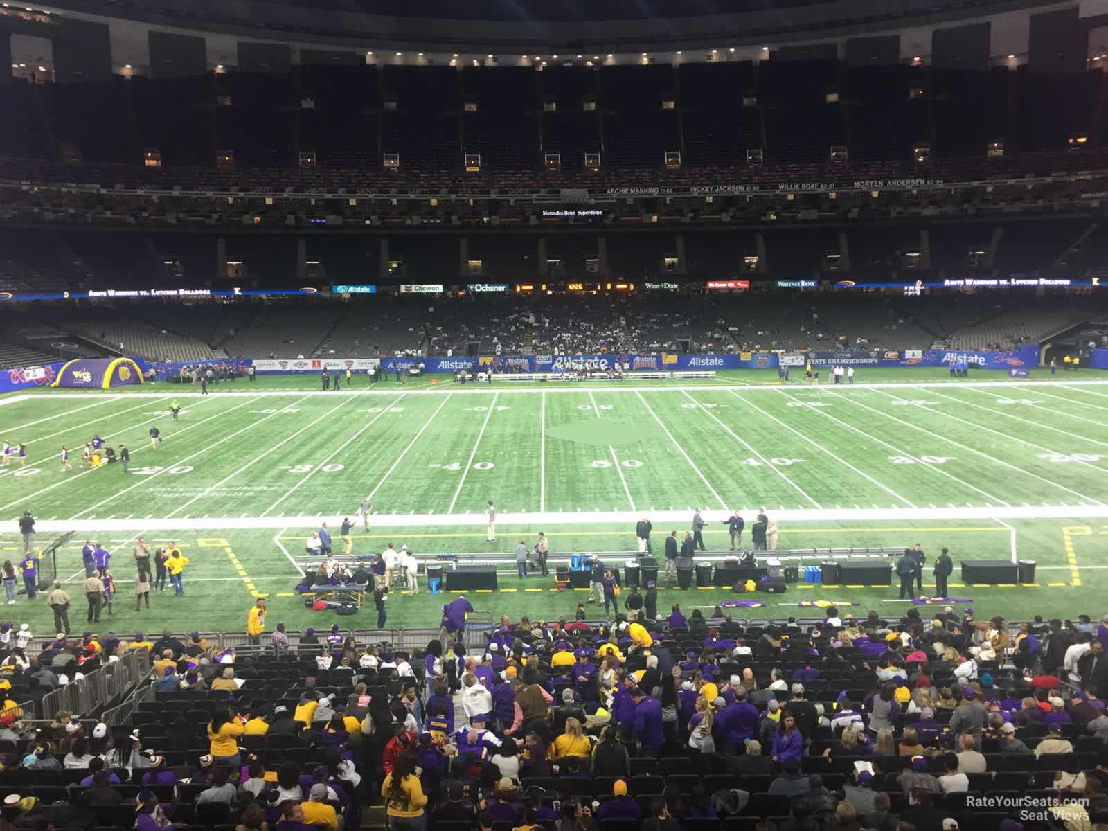 section 265, row 2 seat view  for football - caesars superdome