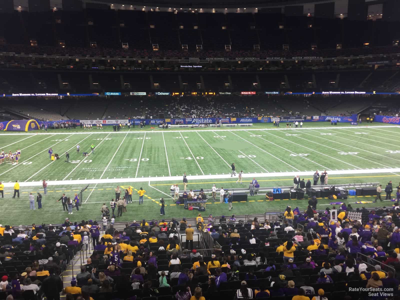 section 267, row 2 seat view  for football - caesars superdome