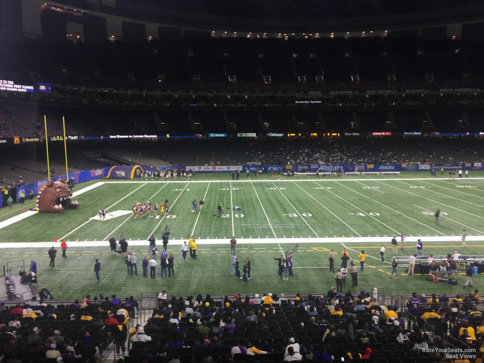 section 269, row 2 seat view  for football - caesars superdome