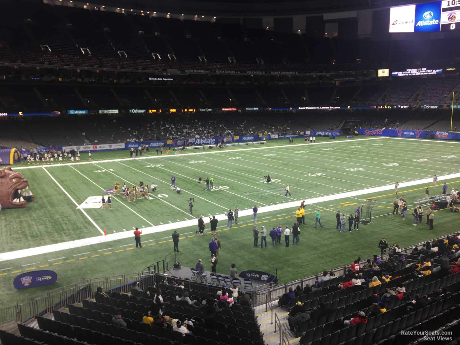 sro 273, row 2 seat view  for football - caesars superdome