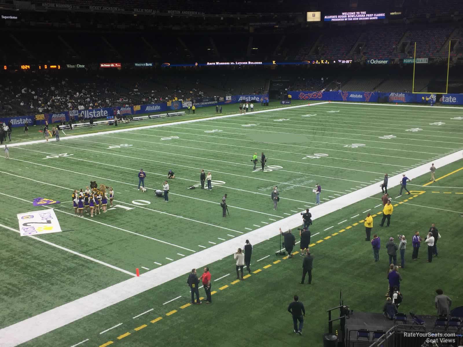 section 276, row 2 seat view  for football - caesars superdome