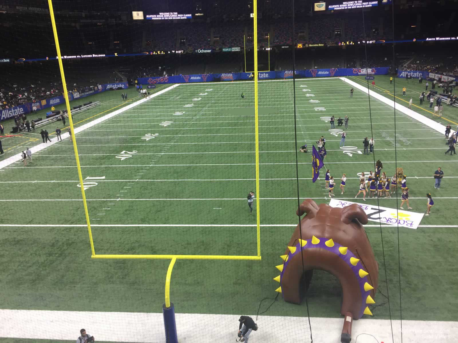 section 283, row 2 seat view  for football - caesars superdome