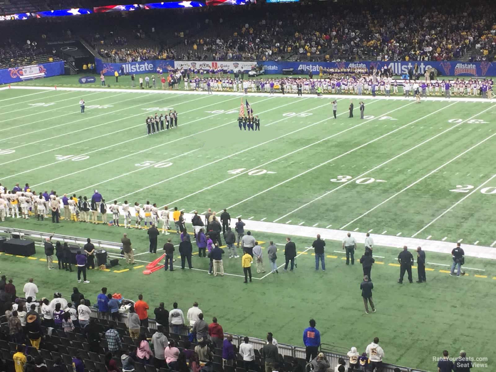 section 308, row 11 seat view  for football - caesars superdome