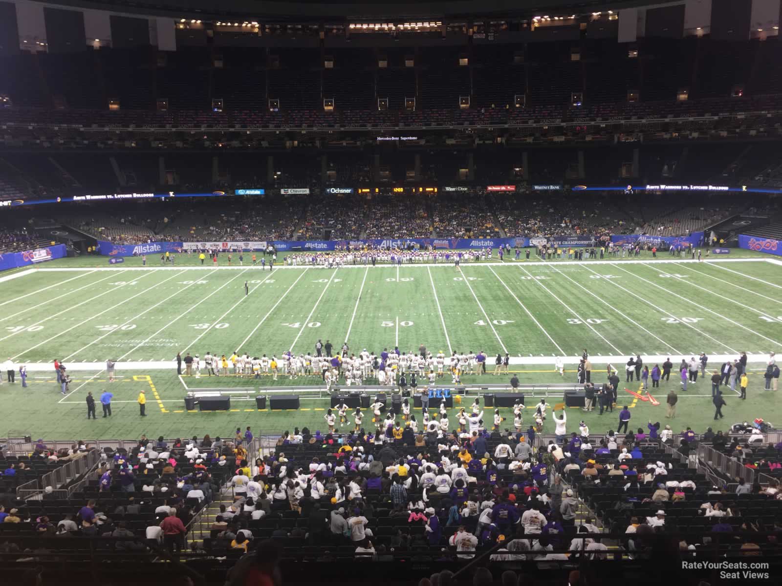 section 312, row 11 seat view  for football - caesars superdome