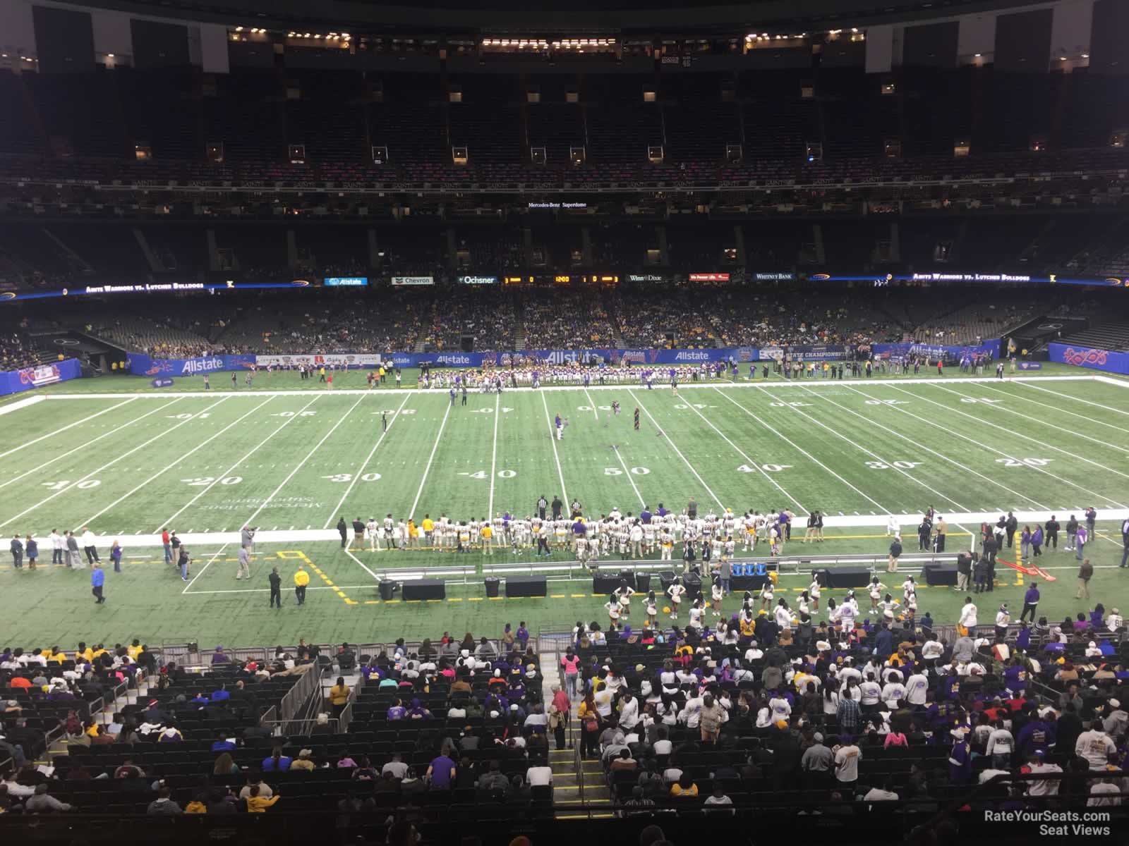 section 313, row 11 seat view  for football - caesars superdome
